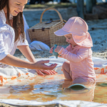 Mum and toddler playing in Little Lagoon